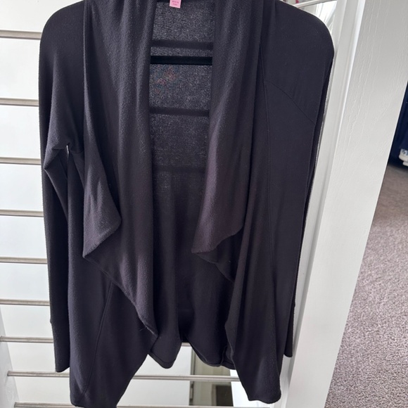 Lilly Pulitzer Elyssa Wrap Knit Cardigan Sweater Black XXS - Picture 2 of 8